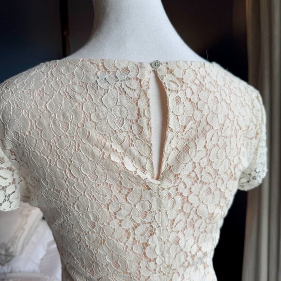 Talula Oji Cream Blush Lace Mini Dress Aritzia - Picture 7 of 7